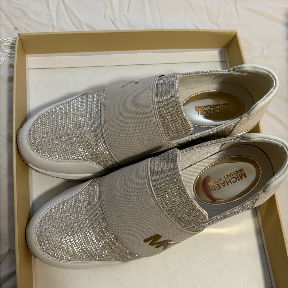 Michael Kors Felix Trainer Extreme Glitter Chain Mesh Sneakers